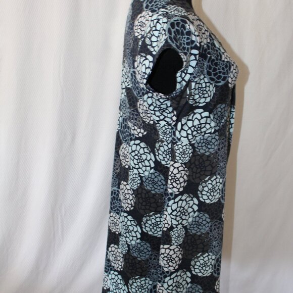 Soybu Dress Navy Blue Floral Dahlia Pullover Everywhere Active L LARGE NWOT's - Picture 6 of 11